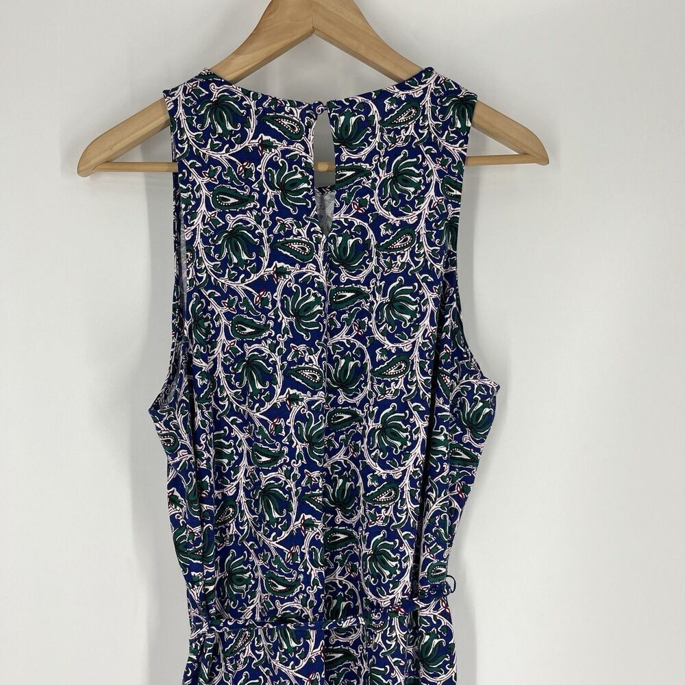 Boden Tank Dress Size 12 Long Swing Jersey High Neck Festival Sleeveless Print - Picture 6 of 9